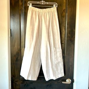 Bryn Walker heavy linen light tan casbah pant in size Small